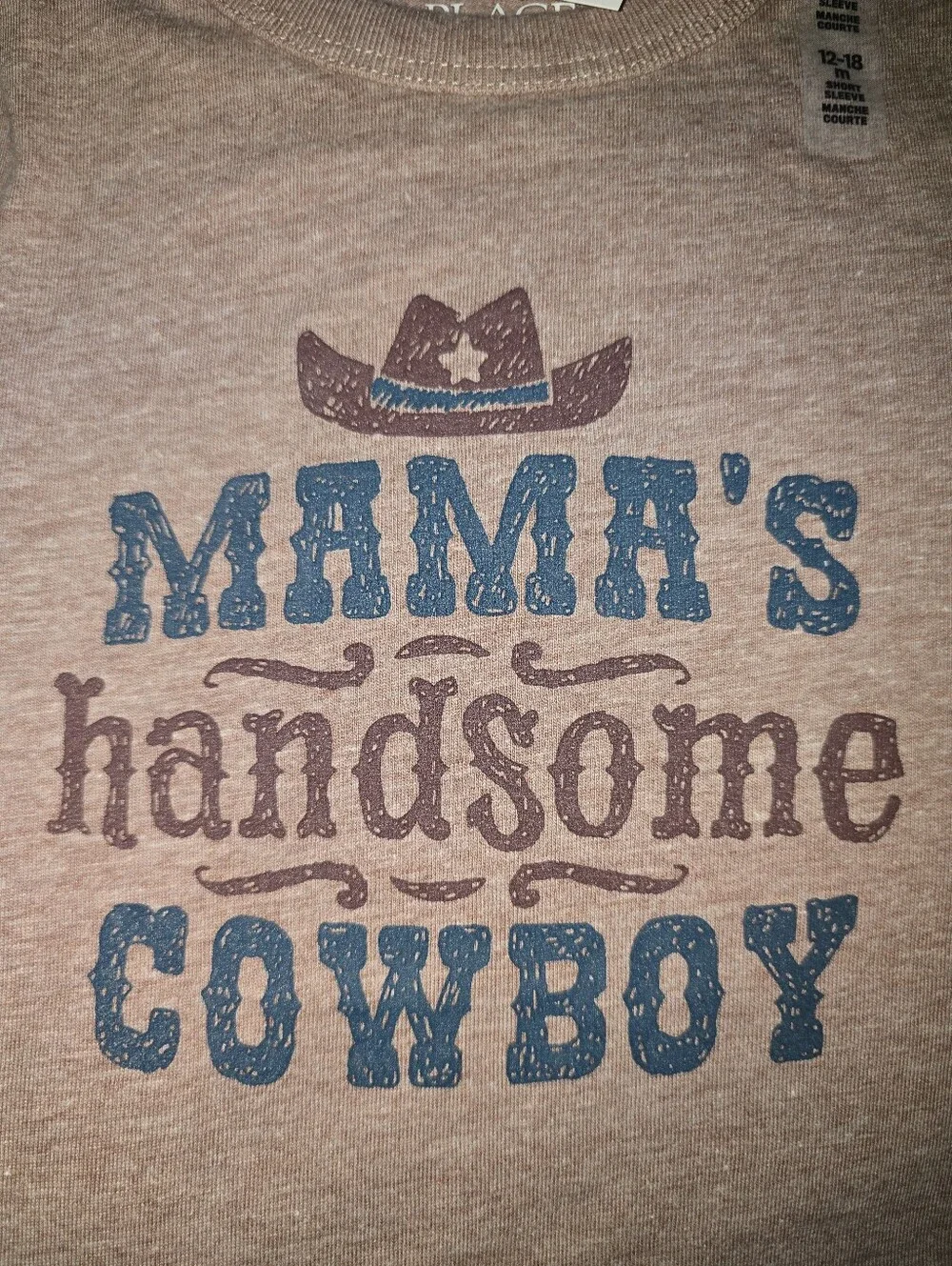 The Children's Place Brown 'Mama's Handsome Cowboy' Short Sleeve Tee